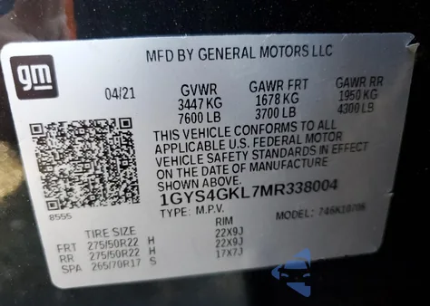 1GYS4GKL7MR338004